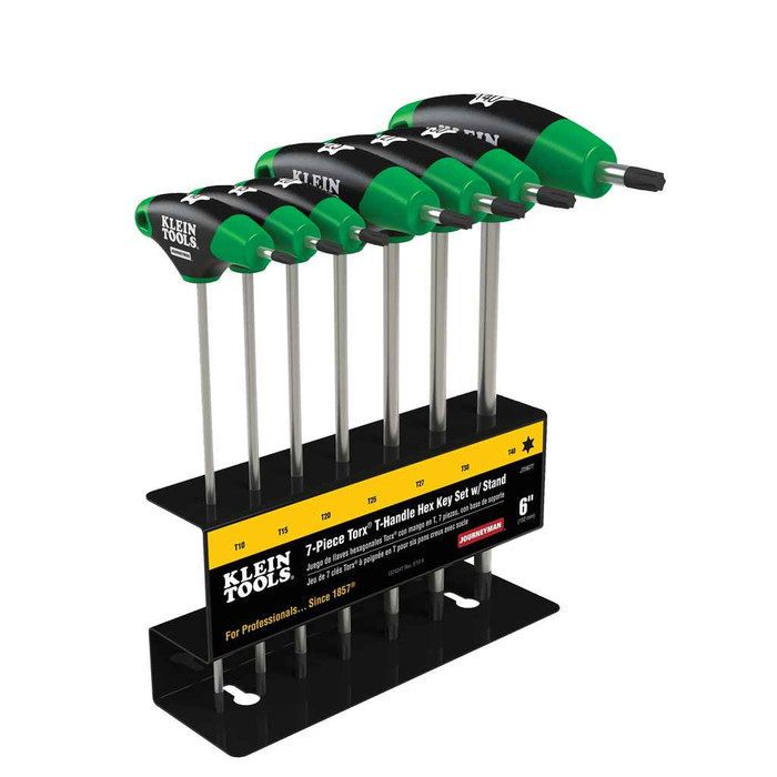Klein Tools JTH67T Hex Key Set, TORX® T-Handle, 6-Inch with Stand, 7-Piece