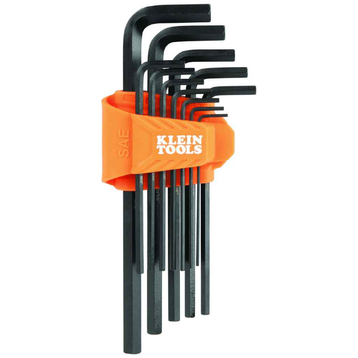 Klein Tools LS12 L-Style Long Hex Key Set, SAE, 12-Piece