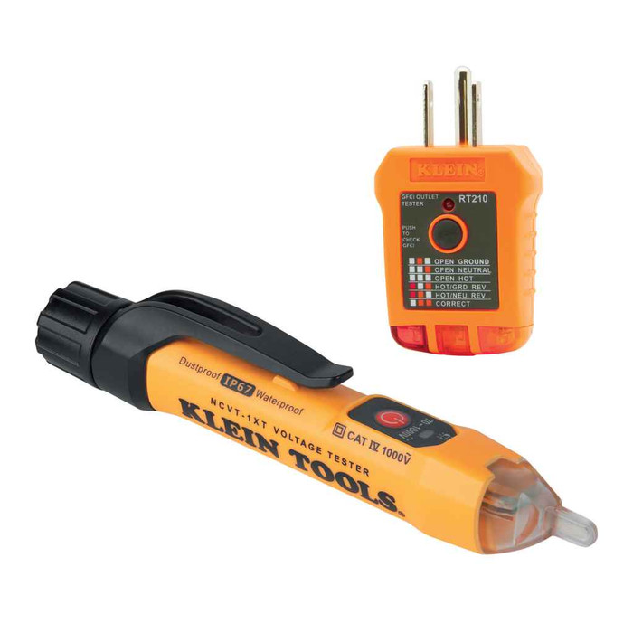 Klein Tools NCVT1XTKIT Non-Contact Voltage and GFCI Receptacle Premium Test Kit