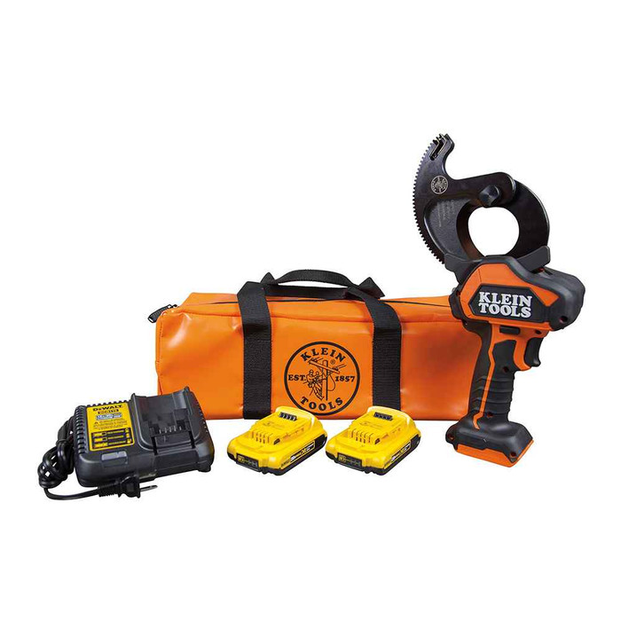 Klein Tools BAT20-G10 Battery-Operated Cu/Al Closed-Jaw Cutter, 2 Ah