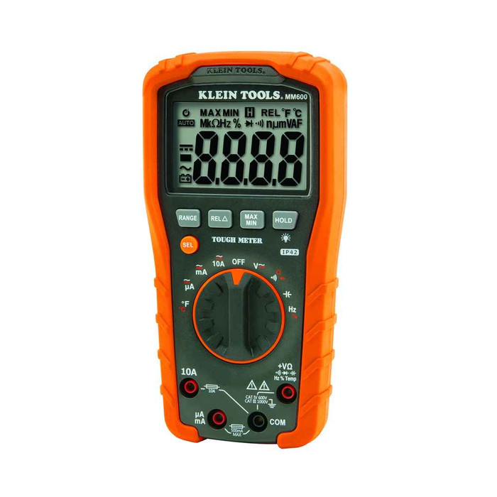 Klein Tools MM600 Digital Multimeter, Auto-Ranging, 1000V
