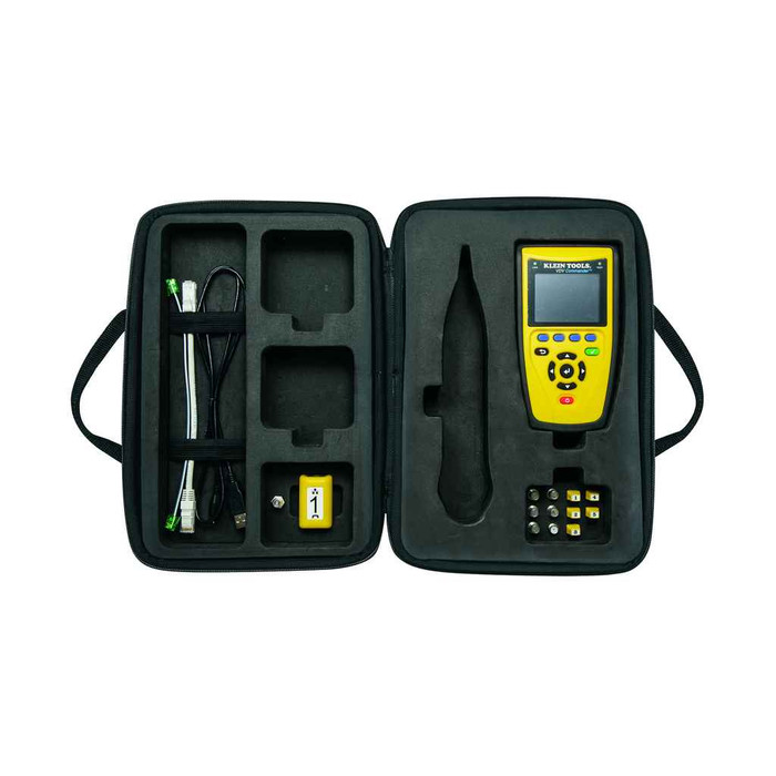 Klein Tools VDV501-828 Cable Test Kit with VDV Commander™ Tester, Remotes, Adapter, and Case