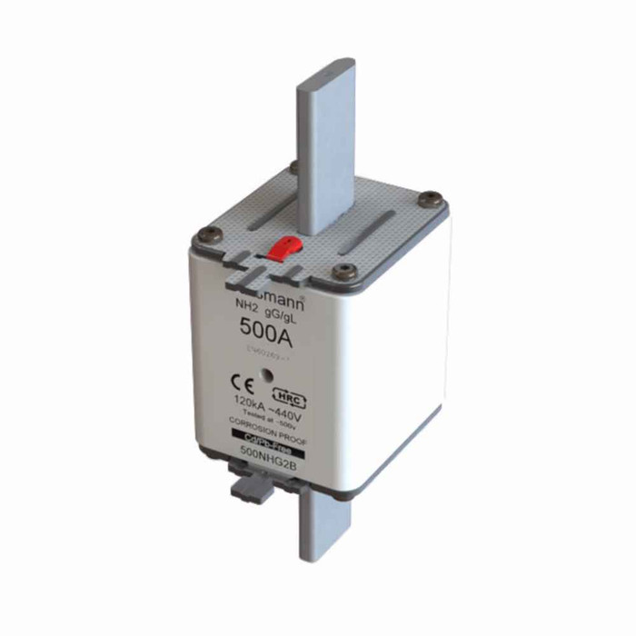 Bussmann 500NHG2B Eaton series low voltage NH Fuse, 500V, 500A, 120 kAIC, Combination fuse status indicator, fuse, Class C gL/gG