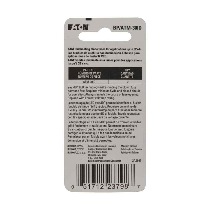 Bussmann BP/ATM-30ID Blade Fuse