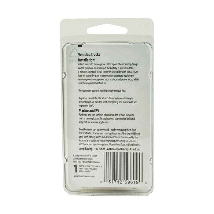 Bussmann BP/BMS-1 Battery Disconnect Switche