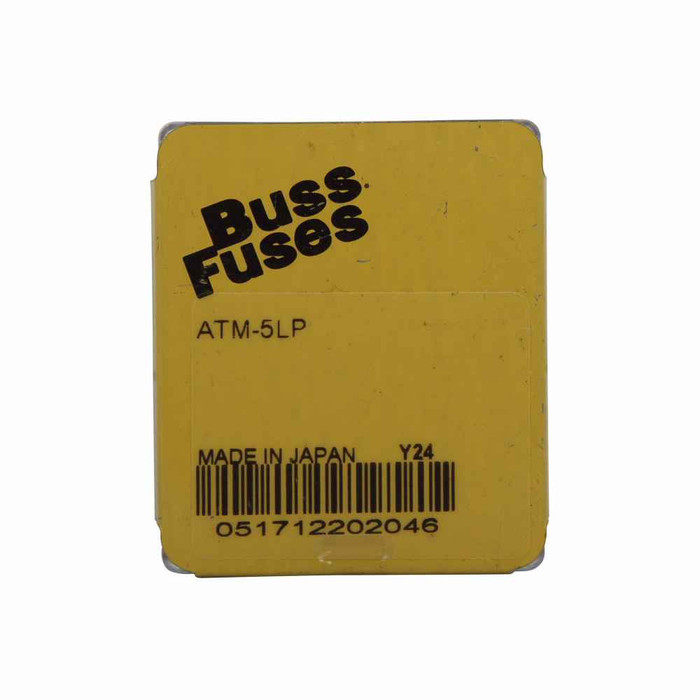 Bussmann ATM-5LP Eaton series ATM low-profile blade fuse, Color code tan, 32 Vdc, 5A, 1 kAIC, Non Indicating, Low-profile blade fuse, Blade end, Colored plastic housing, zinc fuse element