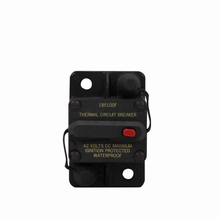 Bussmann CB185-90 Eaton series CB185 automotive circuit breaker, Switchable, 48 Vdc, 90A, 3 kAIC, Automotive, type III, high amp, Waterproof