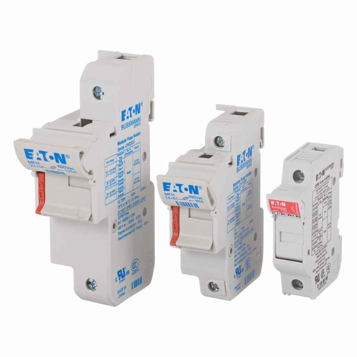 Bussmann CH141DNU Eaton's series 1-Pole + 1 Neutral modular fuse holder, rated at 690 V a.c./750 V d.c. (IEC), 700 V a.c. (UL), 50 Amps (IEC and UL), suitable for 14 x 51 mm Cylindrical fuses