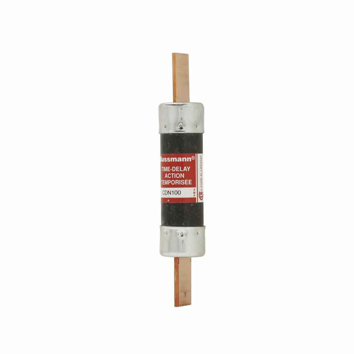 Bussmann CDN100 Eaton series time-delay CSA type D fuse, 250V, 100A, 10 kAIC, Non Indicating, Time delay, type D, Knife Blade End X Knife Blade End