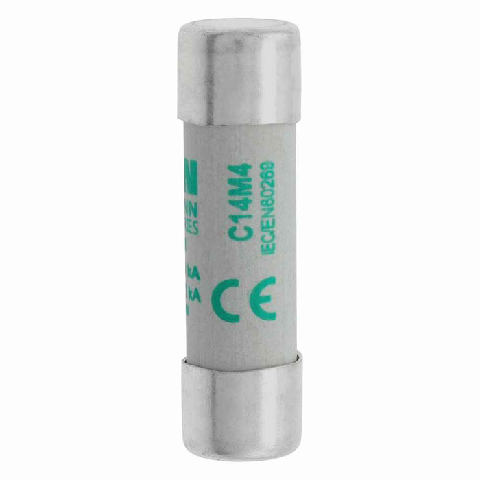 Bussmann C14M4 Eaton series low voltage 14 x 51 mm cylindrical/ferrule fuse, rated at 690 Volts AC, 4 Amps, 80 kA Breaking capacity, class aM, without indicator, compatible with a CH14 Modular fuse holder