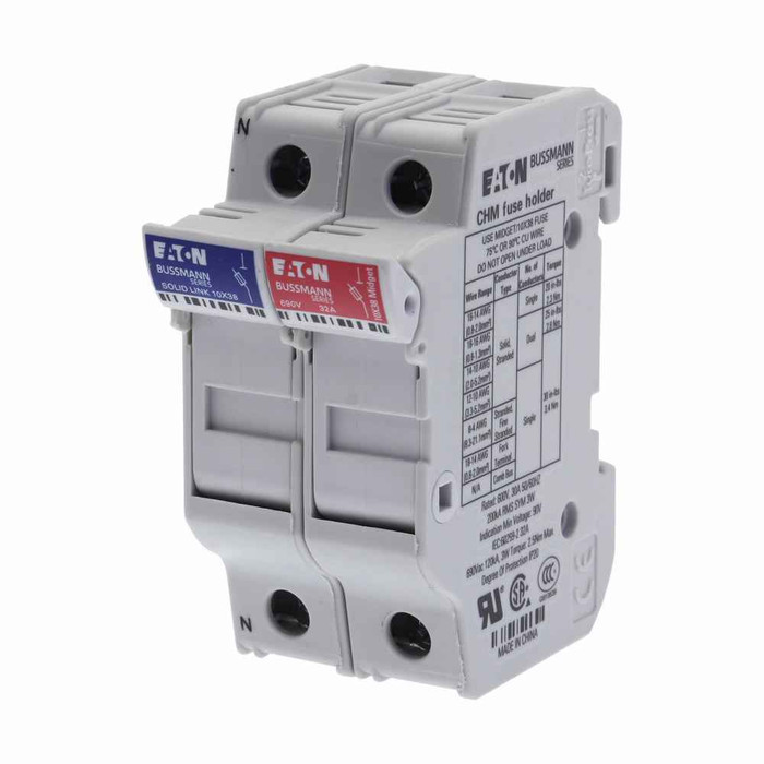 Bussmann CHM1DNU Eaton series CHM modular fuse holder, 600V (UL), 690V (IEC), 30A (UL), 32A (IEC), 200 kAIC, Modular fuse holder, Single-pole - CHM1DNU