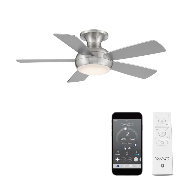 WAC Smart Fans WAC-F-034L Odyssey 5-Blade Smart Flush Mount Ceiling Fan