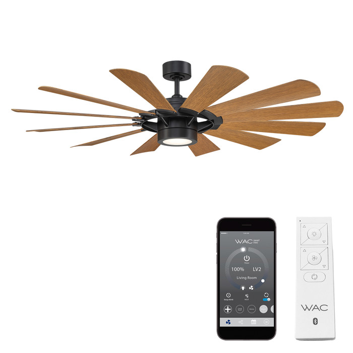 WAC Smart Fans WAC-F-080L Windmill 12-Blade LED Smart Ceiling Fan