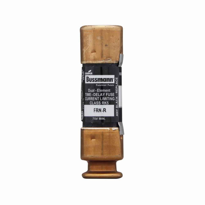Bussmann FRN-R-12ID Eaton series FRN-R fuse, 12 A, Dual, Class RK5, With Indicator, 8 sec at 500%, 20 kAIC at 125 Vdc,200 kAIC at 250 V, Standard, 250 V, 125 Vdc