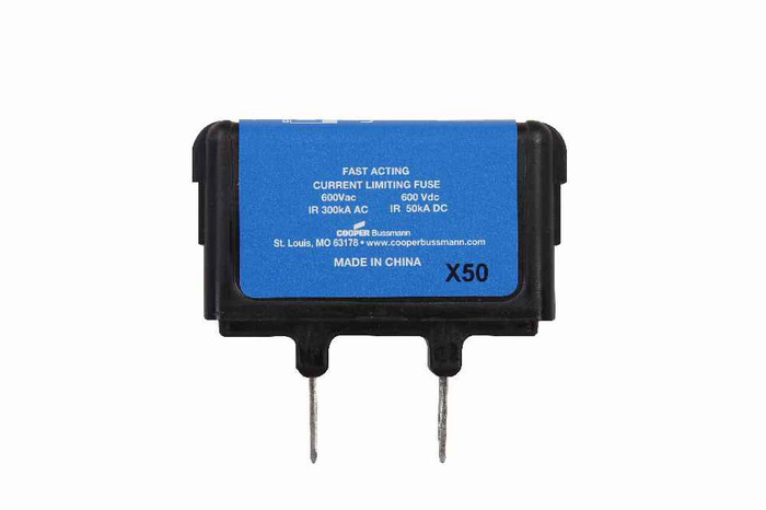 Bussmann FCF6RN Eaton series FCF fuse, 6 A, 60 Hz, 50 Hz, 1 , CF, Black, Non-indicating, Electroless tin plated copper alloy terminal, Blade end, 4 min at 200%, 50 kAIC at 600 Vdc,300 kAIC at 600 V, Glass filled PES, Standard, 600 V, 600 Vdc