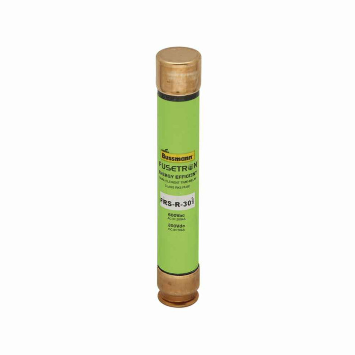 Bussmann FRS-R-12 Eaton series FRS-R fuse, 12 A, Dual, Class RK5, Non-indicating, Ferrule end x ferrule end, 10 sec at 500%, 200 kAIC at 600 V,20 kAIC at 300 Vdc, Standard, 600 V, 300 Vdc