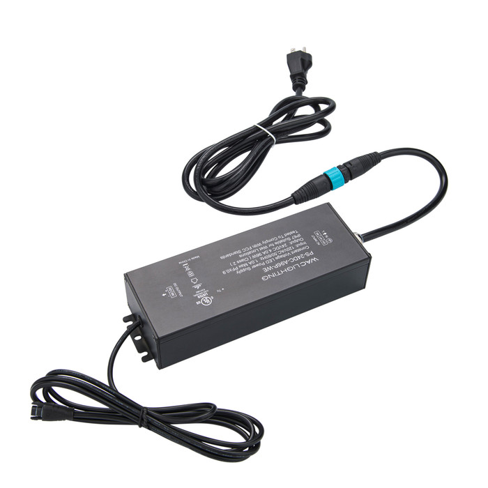 WAC Lighting Wet Location Sealed Plug-In Electronic Transformer for Outdoor 24V Strip Lights