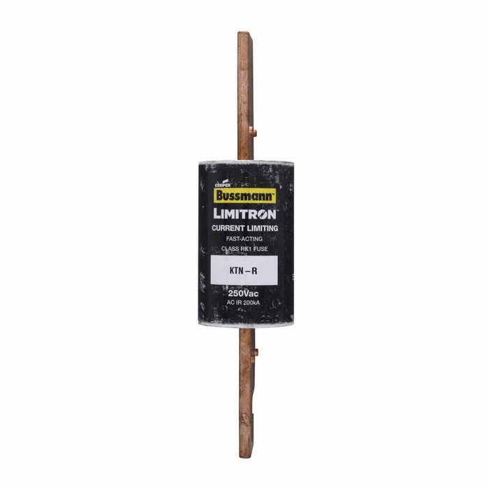Bussmann KTN-R-225 Eaton series KTN-R fuse, LIMITRON Fast-acting fuse, 70/30 brass end cap, Panelboards, 225 A, 1, Class RK1, Non-indicating, Blade end x blade end, 100 kAIC at 250 Vdc,200 kAIC at 250 V, Melamine glass tube, Standard, 250 V, 250 Vdc