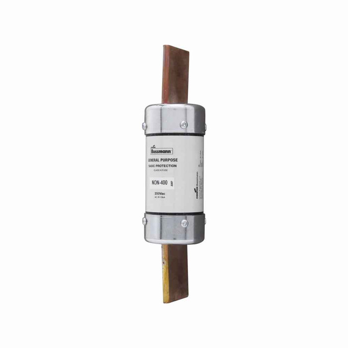 Bussmann NON-400 Eaton series NON fuse, Supplemental one-time fuse, Non current limiting, Light duty circuit locations, 400 A, Class H, Non-indicating, Blade end x blade end, 10 kAIC at 250 Vac, Standard, 1, 250 V