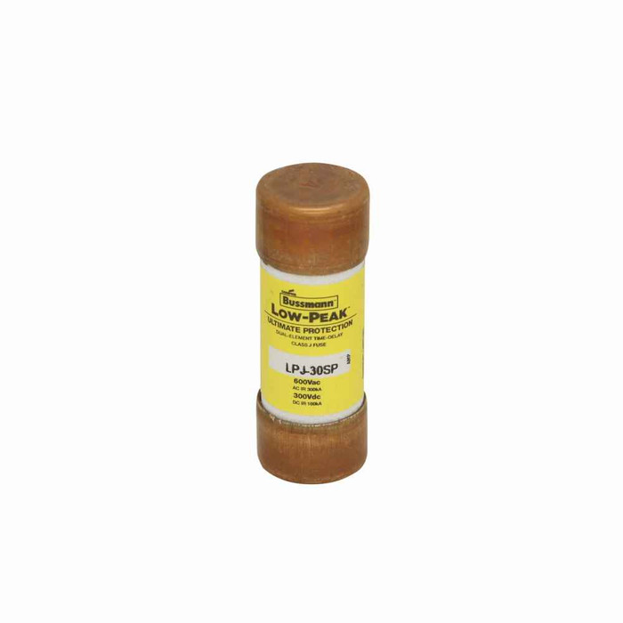 Bussmann LPJ-7SP Eaton series LPJ fuse, Low-peak fuse, 7 A, Dual, Class J, Non-indicating, Ferrule end x ferrule end, Time delay,Current-limiting, 10 sec at 500%, 100 kAIC Vdc,300 kAIC at 600 V, Standard, 600 V, 300 Vdc