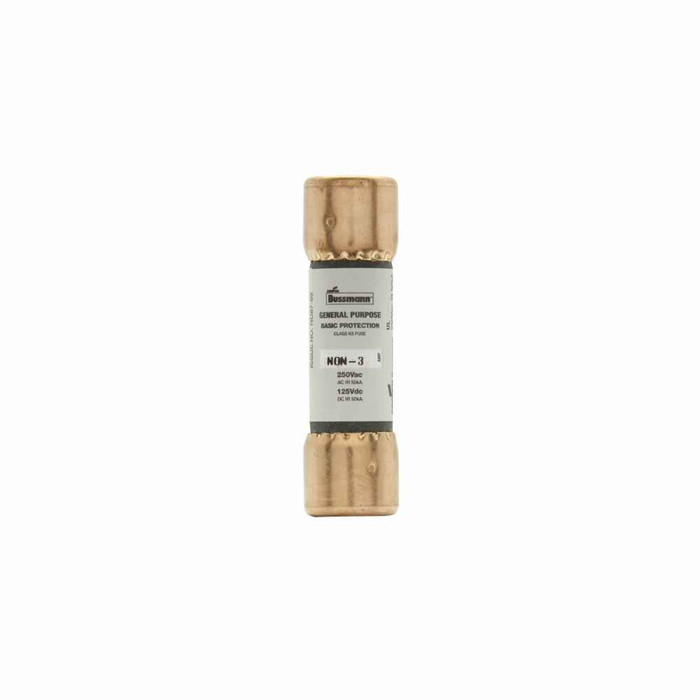 Bussmann NON-10 Eaton series NON fuse, Supplemental one-time fuse, Non current limiting, Light duty circuit locations, 10 A, Class H, Non-indicating, Ferrule end x ferrule end, 50 kAIC at 250 Vac,50 kAIC at 125 Vdc, Standard, 10, 250 V, 125 Vdc