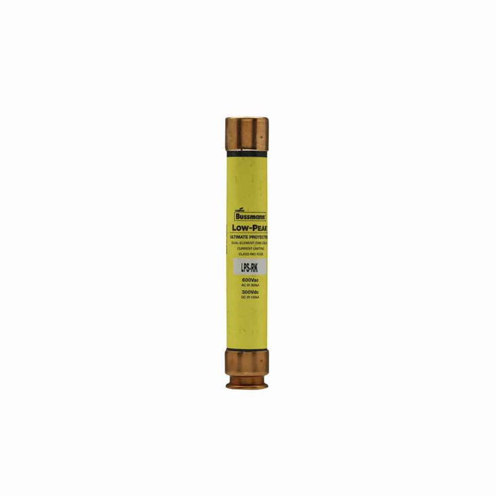 Bussmann LPS-RK-9SP Eaton series LPS-RK fuse, Low-peak fuse, 9 A, Dual, RK1, Non-indicating, Ferrule end x ferrule end, Time delay,Current-limiting, 10 sec at 500%, 100 kAIC at 300 Vdc,300 kAIC at 600 V, Standard, 10, 600 V, 300 Vdc