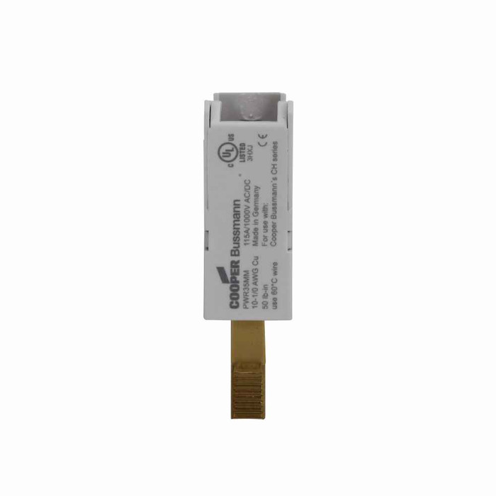 Bussmann PWR35MM Eaton series comb busbar, 1000 Vac, 100 Vdc, 115A, Non Indicating, Busbar Feeder Terminal