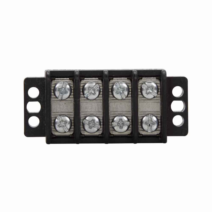 Bussmann TB200-07SP Eaton TB200 series panel mount terminal block connector, Breakdown voltage 4800V, 300V, 30A, Double row, barrier, Seven-pole, #6-32 TPI Screw, Screw, Black, Tin-plated brass terminal, Zinc-plated Steel SEMS philslot screw