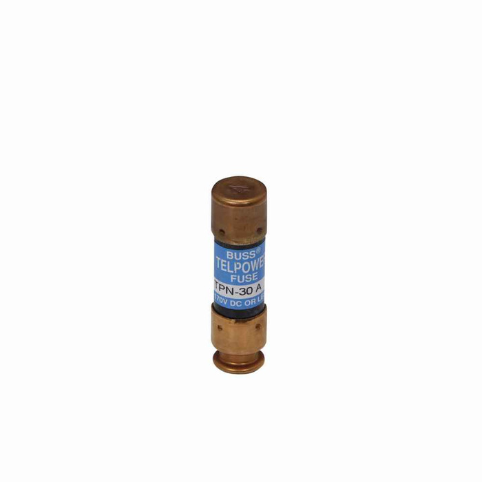Bussmann TPN-6 Eaton series TPN telecommunication fuse, 170 Vdc, 6A, 100 kAIC, Non Indicating, Current-limiting, Silver-plated terminal
