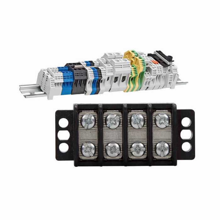 Bussmann X30516BF Eaton series dual row terminal block marker strip, One side, Bottom forward orientation, Terminal Block Marker Strip, 16-pole, Black, PVC