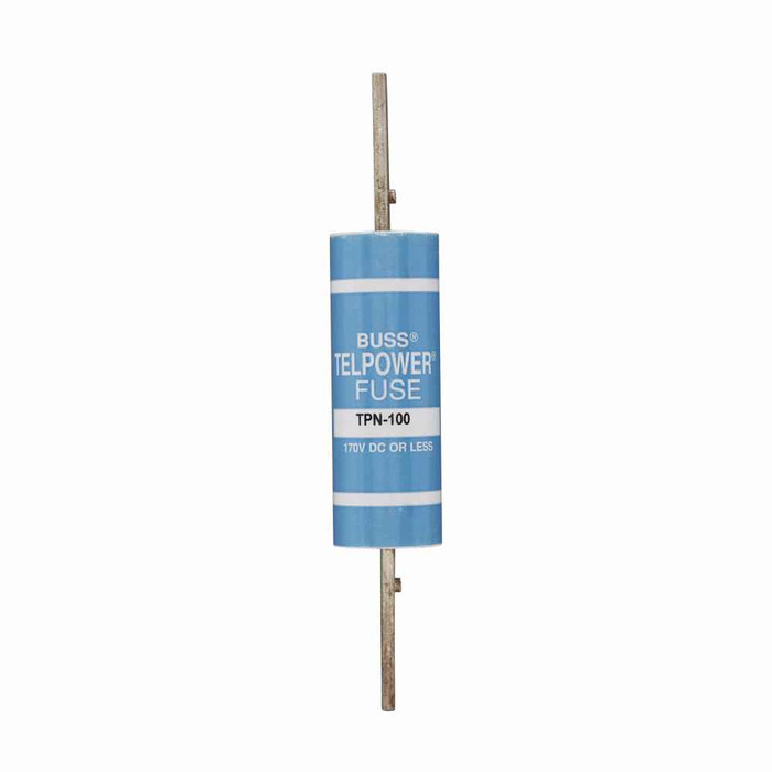 Bussmann TPN-70 Eaton series TPN telecommunication fuse, 170 Vdc, 70A, 100 kAIC, Non Indicating, Current-limiting, Silver-plated terminal