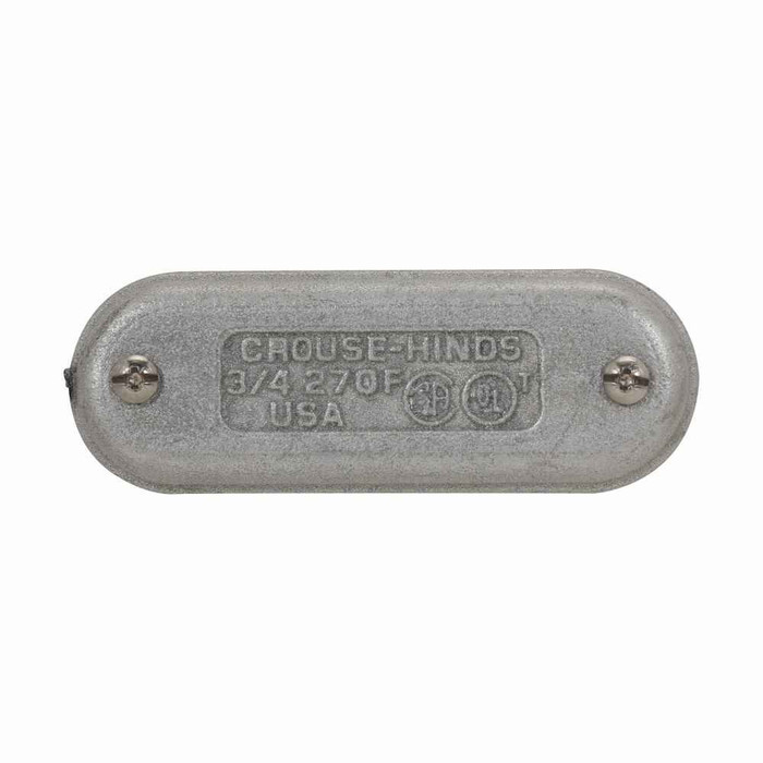 Crouse-Hinds 270F Eaton series Condulet Form 7 wedge nut cover, Feraloy iron alloy, 3/4"
