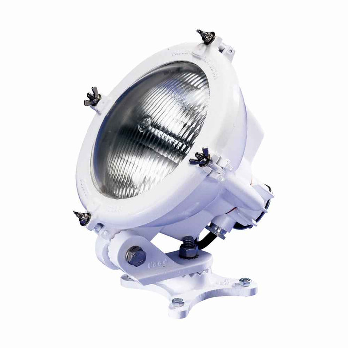 Crouse-Hinds 741ASM Eaton series Pauluhn 740/741 spot light, Incandescent lamp, Heat resistant glass lens, Copper-free aluminum, Surface mount, Medium optical distribution, 120 Vac, 300W