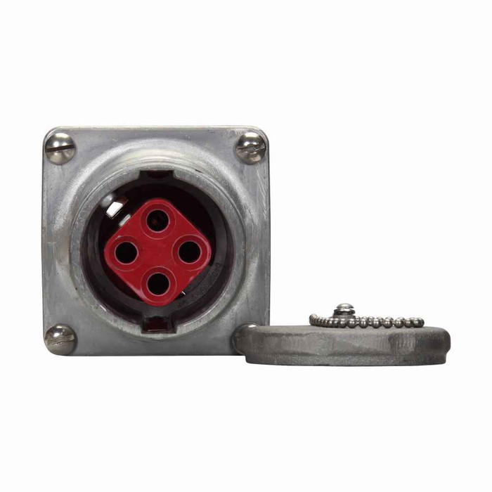 Crouse-Hinds AR627 Eaton series Arktite AR receptacle, 60A, Two-wire, two-pole, 50-400 Hz, Style 1, Copper-free aluminum, Threaded cap, 600 Vac/250 Vdc Crouse-Hinds AR627 Eaton series Arktite AR receptacle, 60A, Two-wire, two-pole, 50-400 Hz, Style 1, Copper-free aluminum, Threaded cap, 600 Vac/250 Vdc