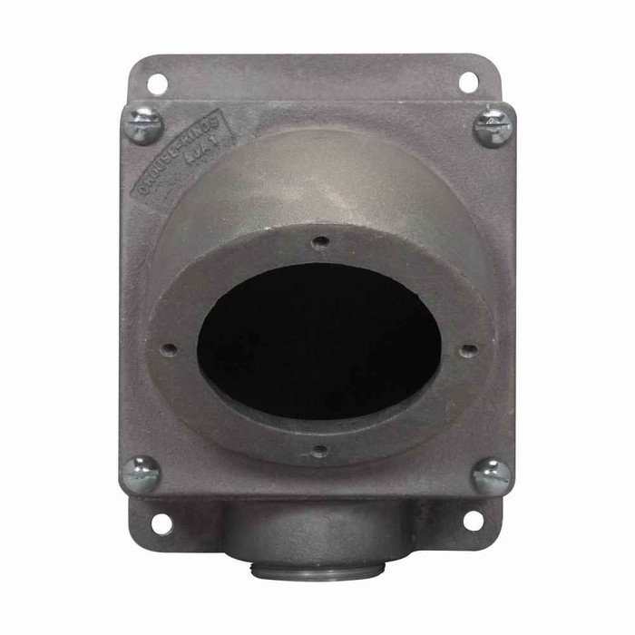 Crouse-Hinds AJ58 Eaton series AJ back box and adapter assembly, 200A, One hub, Cast aluminum, 1-1/2"