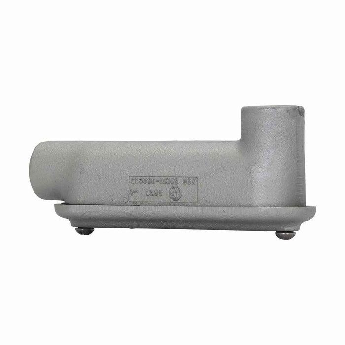 Crouse-Hinds BLB7 CG Eaton series Condulet B mogul conduit body, Feraloy iron alloy, LB shape, SnapPack gasket and cover, 2-1/2"