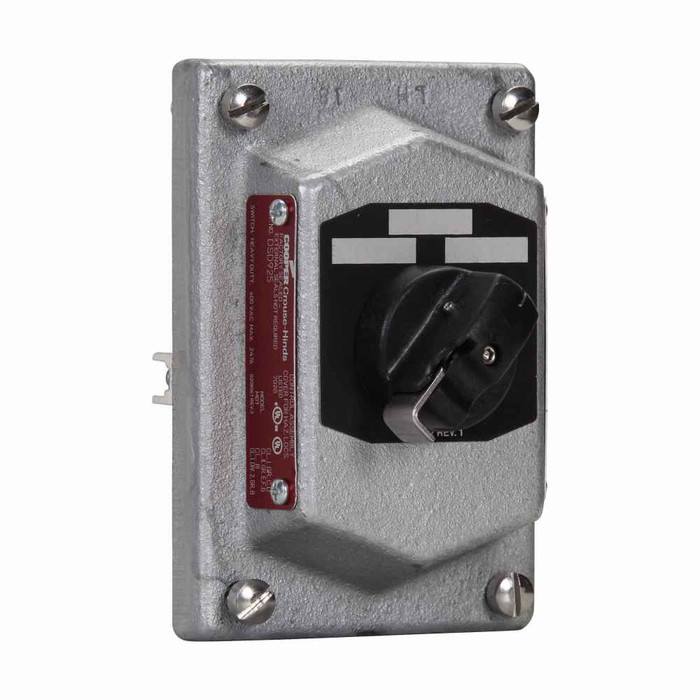 Crouse-Hinds DSD925 SA HN OF AU Eaton series DSD selector switch cover and device sub-assembly, 10A, HAND/OFF/AUTOMATIC, Copper-free aluminum, 3 position, 2 circuit, Factory sealed, Maintained contact, 600 Vac