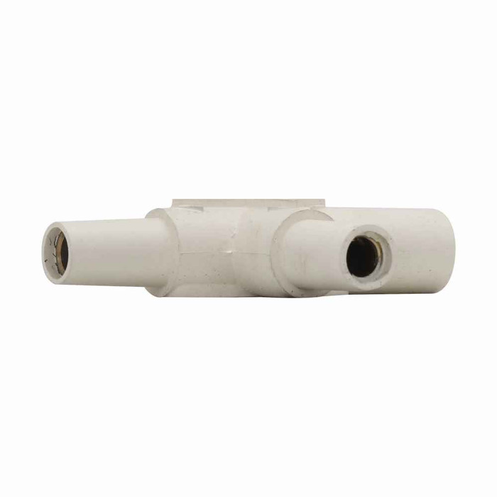 Crouse-Hinds E1015-2324 Eaton series Cam-Lok J Series E1015 three way "T" connector, Up to 150A continuous, #8-#4 AWG, Black, Male/male/female, Rubber, Paralleling, 600 Vac/dc