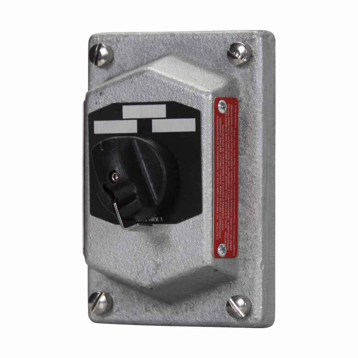 Crouse-Hinds DSD923 SA Eaton series DSD selector switch cover and device sub-assembly, 10A, Copper-free aluminum, 2 position, 2 circuit, Factory sealed, Maintained contact, 600 Vac