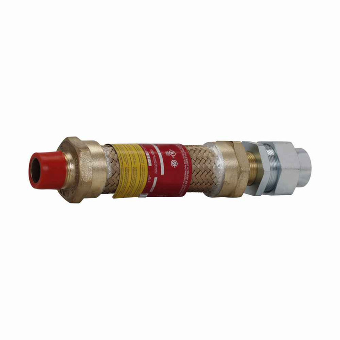 Crouse-Hinds ECLK321 Eaton series ECLK coupling, 21" flexible length, Male connection one end, female connection one end, Forged brass, 1" trade size