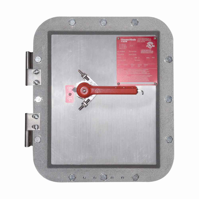Crouse-Hinds EIDB Eaton series EID disconnect switch enclosure, 100A, Without switch, Non-fused, Copper-free aluminum