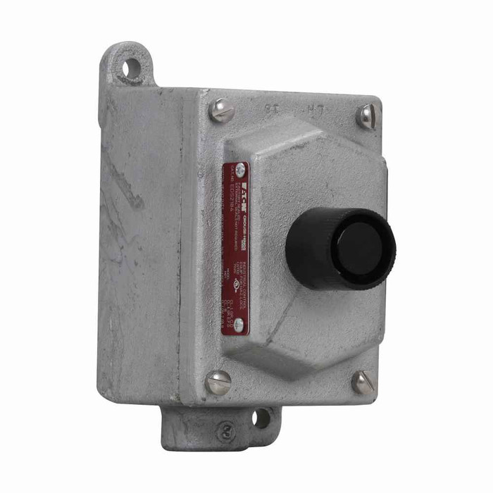 Crouse-Hinds EFS3184 Eaton series EFS pushbutton control station, With pushbuttons, With one 1" hub, Feraloy iron alloy, Single circuit universal, 1, 1, Single-gang, 1, Dead end, 1", 600 Vac