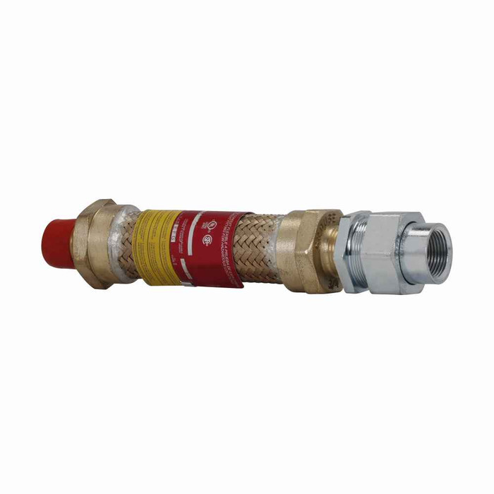 Crouse-Hinds ECLK536 Eaton series ECLK coupling, 36" flexible length, Male connection one end, female connection one end, Forged brass, 1-1/2" trade size