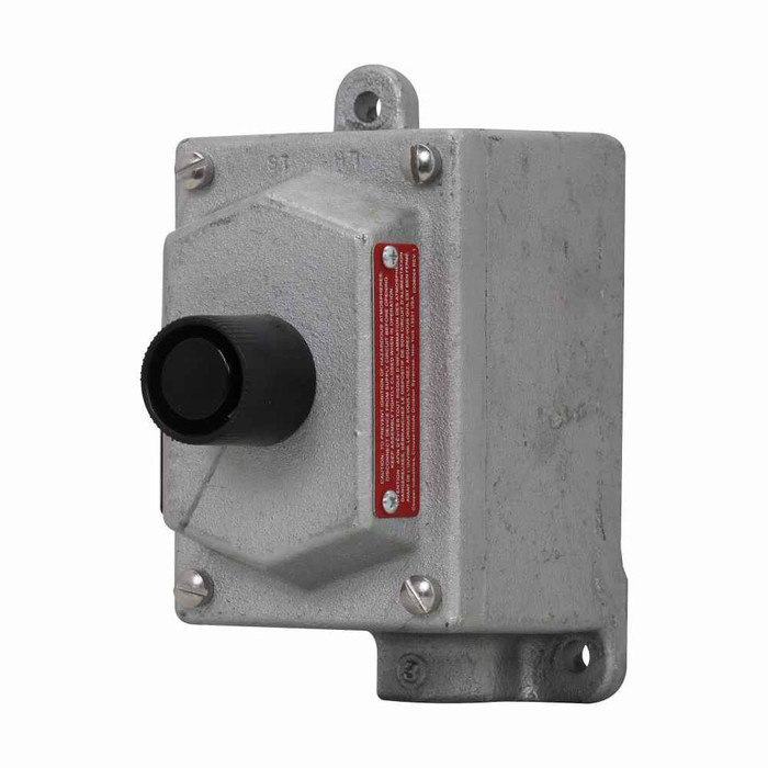 Crouse-Hinds EDS1184 Eaton series EDS pushbutton control station, With pushbuttons, Feraloy iron alloy, Single circuit universal, 1, Single-gang, 1, Dead end, 1/2", 600 Vac