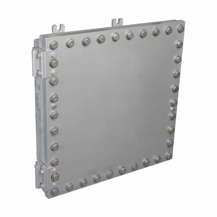 Crouse-Hinds EJB161606 MP S598 Eaton series EJB junction box, 16" x 16" x 6", With hinge, Copper-free aluminum, Mounting plate kit, hinges mounted on left side, Style C