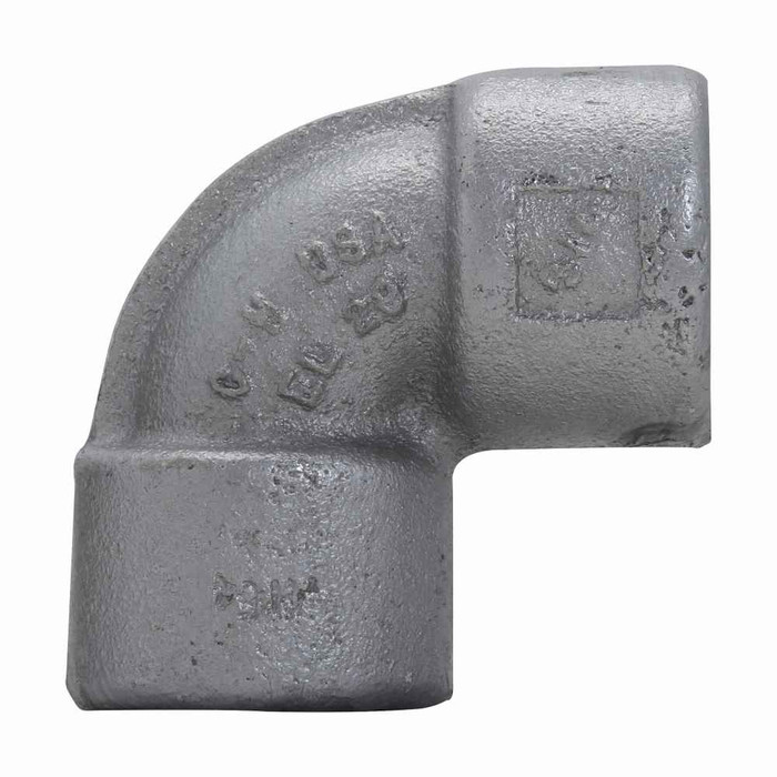 Crouse-Hinds EL69 Eaton series EL elbow, Female, Feraloy iron alloy or ductile iron, 90°, 2"