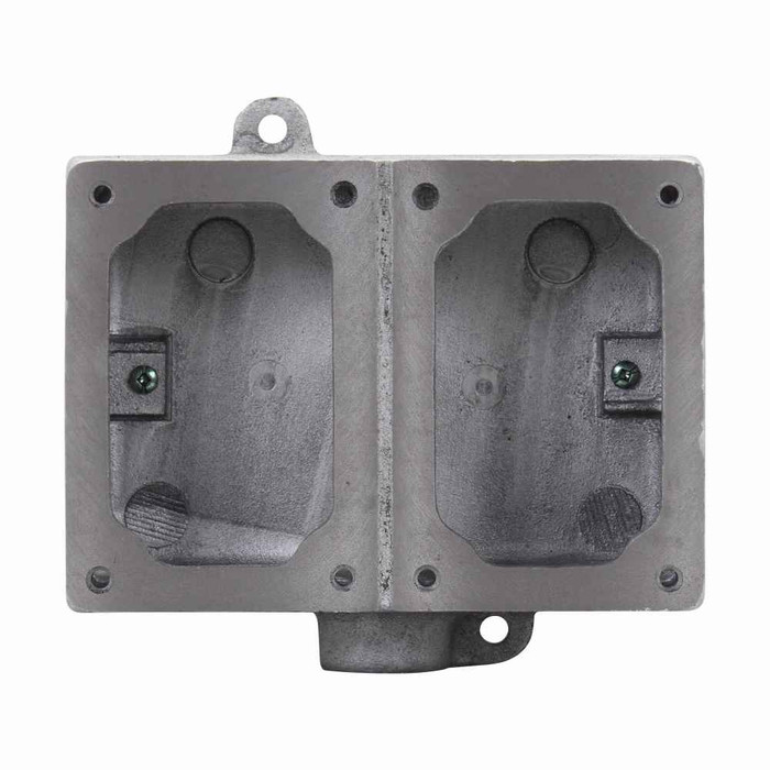 Crouse-Hinds EDS372 Eaton series FlexStation EDS back box, Feraloy iron alloy, Two-gang, Dead end, 1"