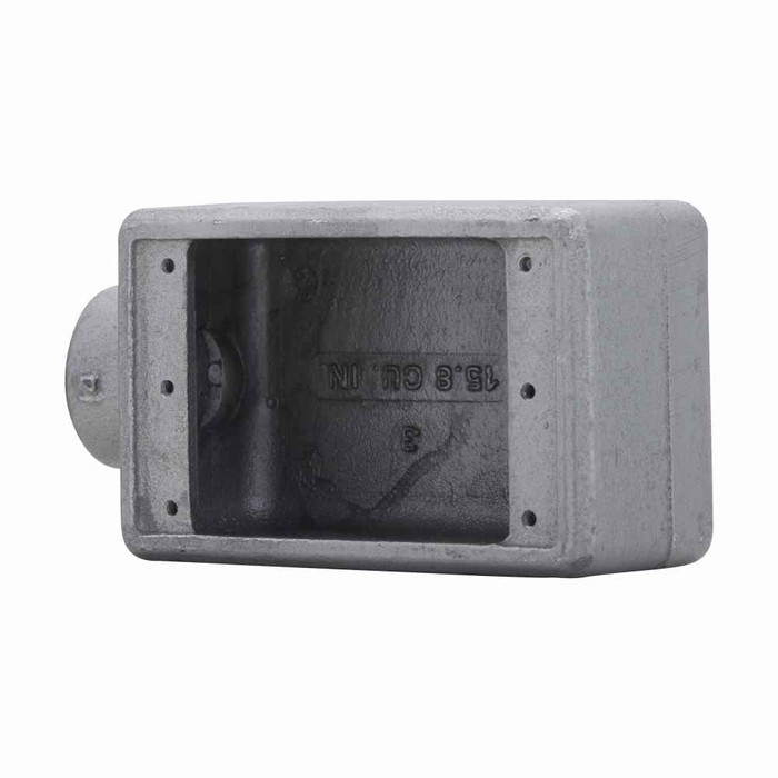 Crouse-Hinds FD1 SA Eaton series Condulet FD device box, Deep, Copper-free aluminum, Single-gang, 1/2"