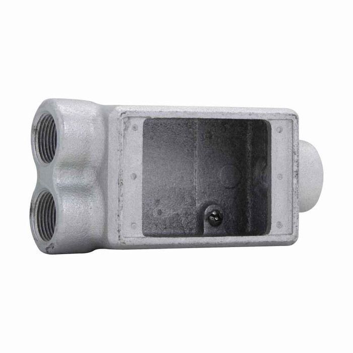 Crouse-Hinds FDCC1 Eaton series Condulet FDC device box, Deep, Feraloy iron alloy, Single-gang, C shape, 1/2"