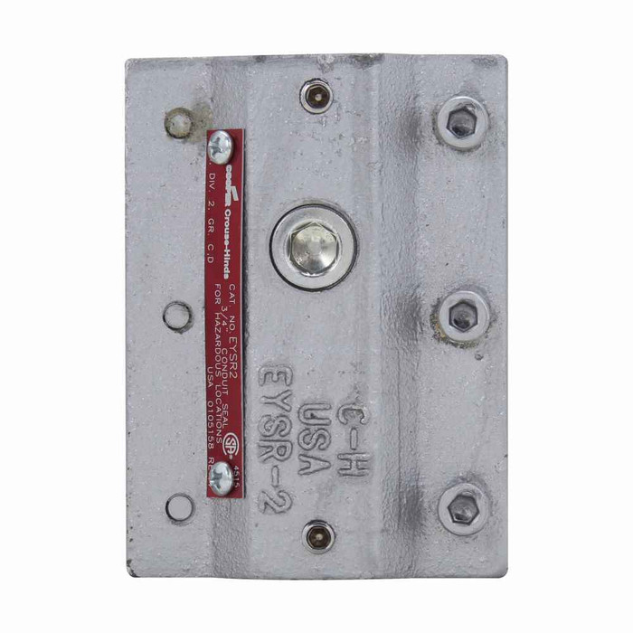 Crouse-Hinds EYSR8 Eaton series EYSR retrofit sealing fitting, Feraloy iron alloy, 3"